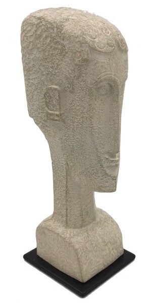 Female Head Sculpture By Modigliani Inspired by Etruscan Art African
